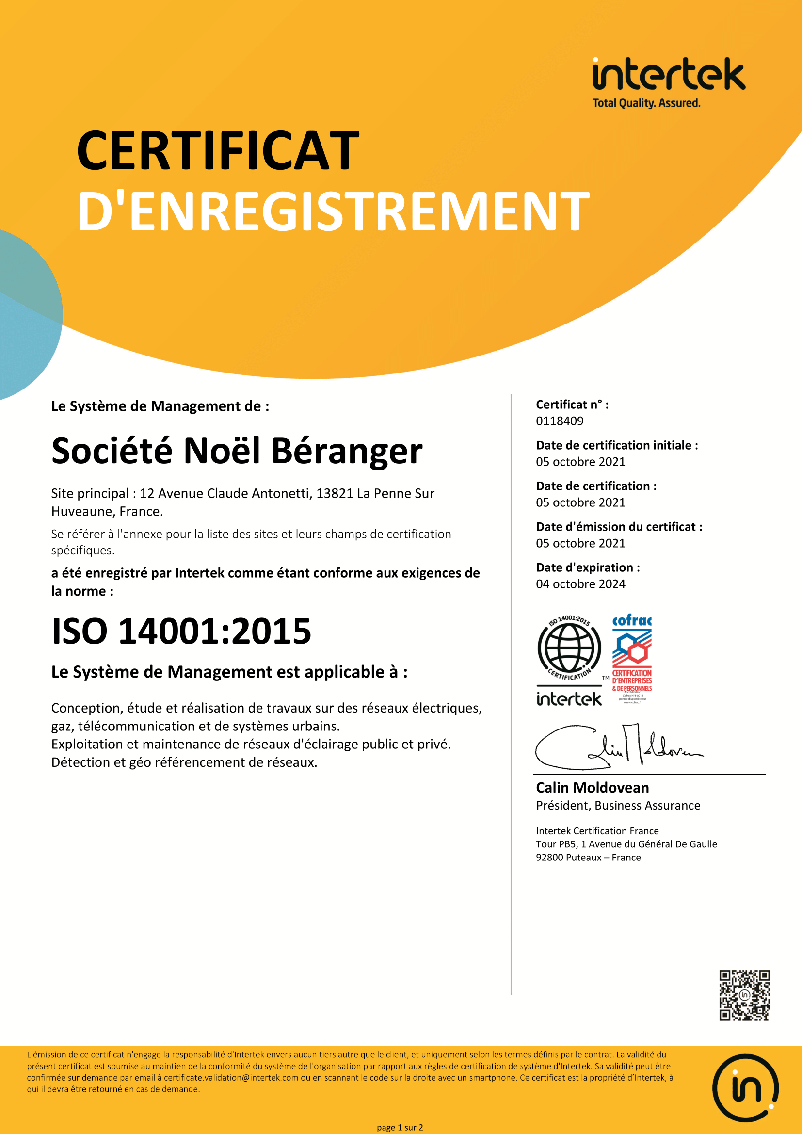 iso 9001 : 2015